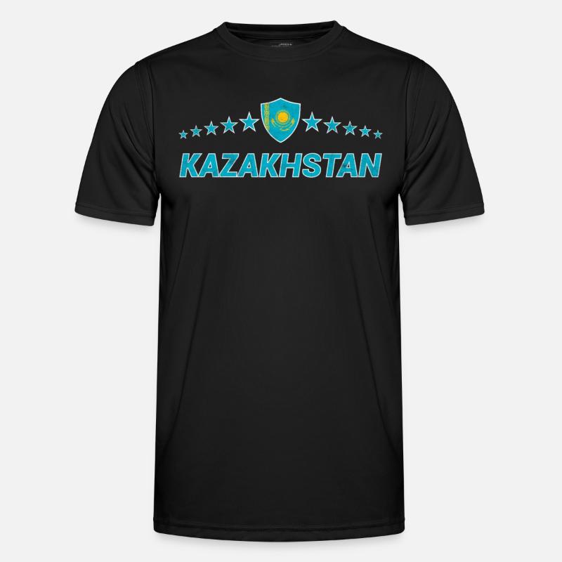 Kasachstan - Männer Funktions-T-Shirt - Schwarz