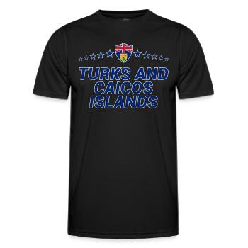 Turks and Caicos Islands - Men's Functional T-Shirt - black - Front - AI Model Male 178 dark (178cm)