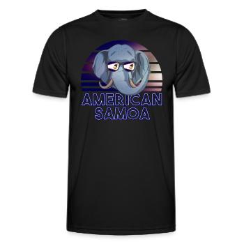Amerikanisch-Samoa - Männer Funktions-T-Shirt - Schwarz - Vorne - AI Model Male 178 dark (178cm)