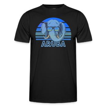Aruba - Men's Functional T-Shirt - black - Front - AI Model Male 178 dark (178cm)