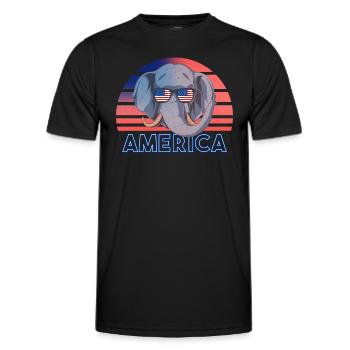 Amérique du Nord - T-shirt sport Homme - noir - Devant - AI Model Male 178 dark (178cm)