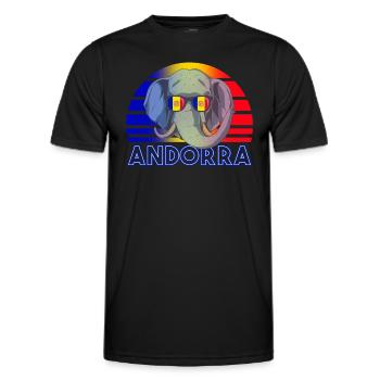 Andorra - Männer Funktions-T-Shirt - Schwarz - Vorne - AI Model Male 178 dark (178cm)