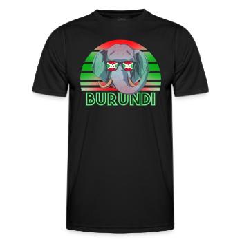 Burundi - Männer Funktions-T-Shirt - Schwarz - Vorne - AI Model Male 178 dark (178cm)