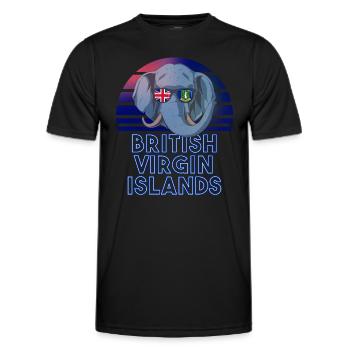 Britische Jungferninseln - Männer Funktions-T-Shirt - Schwarz - Vorne - AI Model Male 178 dark (178cm)