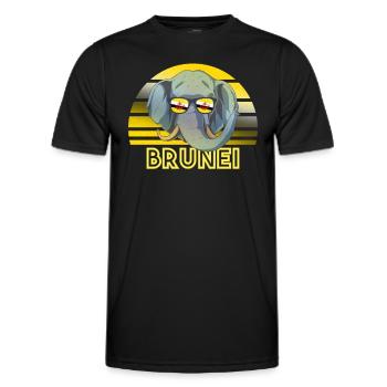 Brunei - T-shirt sport Homme - noir - Devant - AI Model Male 178 dark (178cm)