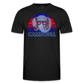 Cambodge - T-shirt sport Homme - noir - Devant - AI Model Male 178 dark (178cm)