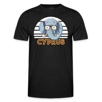 Cyprus - Men's Functional T-Shirt - black - Front - AI Model Male 178 dark (178cm)