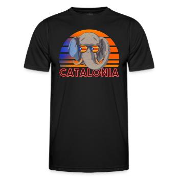 Catalonia - Men's Functional T-Shirt - black - Front - AI Model Male 178 dark (178cm)