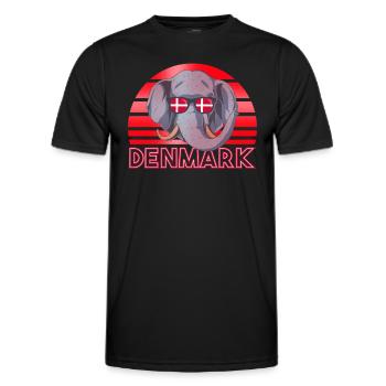 Denmark - Men's Functional T-Shirt - black - Front - AI Model Male 178 dark (178cm)