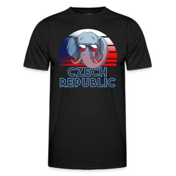 Czech Republic - Men's Functional T-Shirt - black - Front - AI Model Male 178 dark (178cm)