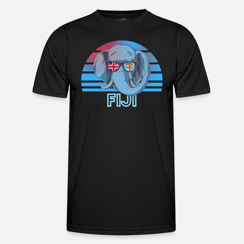 Fidschi - Männer Funktions-T-Shirt - Schwarz