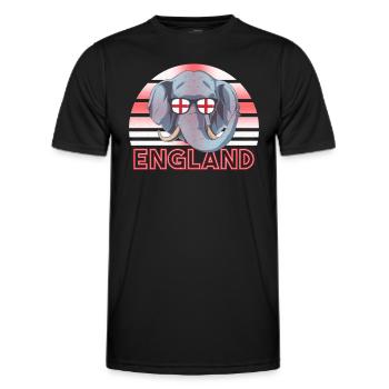 England - Men's Functional T-Shirt - black - Front - AI Model Male 178 dark (178cm)