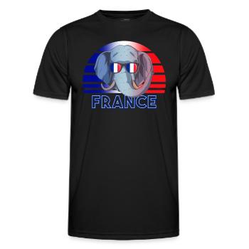 Frankreich - Männer Funktions-T-Shirt - Schwarz - Vorne - AI Model Male 178 dark (178cm)