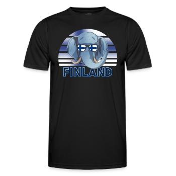 Finland - Men's Functional T-Shirt - black - Front - AI Model Male 178 dark (178cm)