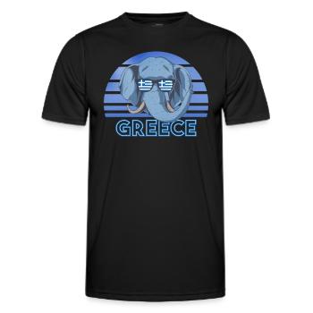 Griechenland - Männer Funktions-T-Shirt - Schwarz - Vorne - AI Model Male 178 dark (178cm)