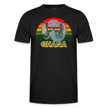 Ghana - T-shirt sport Homme - noir - Devant - AI Model Male 178 dark (178cm)
