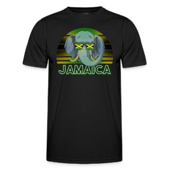 Jamaica - Men's Functional T-Shirt - black - Front - AI Model Male 178 dark (178cm)