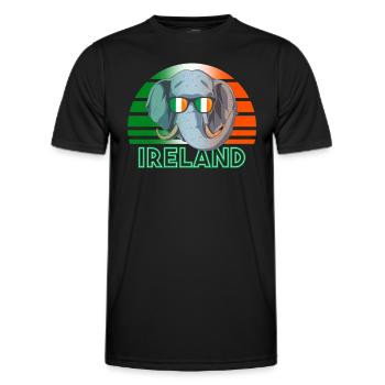 Irland - Männer Funktions-T-Shirt - Schwarz - Vorne - AI Model Male 178 dark (178cm)