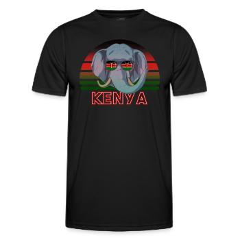 Kenya - T-shirt sport Homme - noir - Devant - AI Model Male 178 dark (178cm)