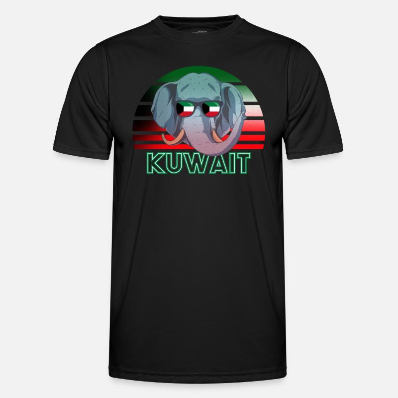 Kuwait - Männer Funktions-T-Shirt - Schwarz