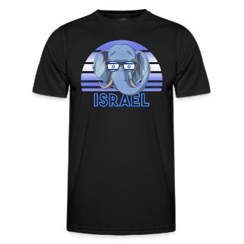 Israel - Männer Funktions-T-Shirt - Schwarz - Vorne - AI Model Male 178 dark (178cm)