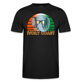 Ivory Coast - Men's Functional T-Shirt - black - Front - AI Model Male 178 dark (178cm)