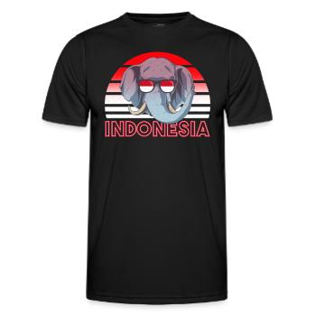 Indonesia - Men's Functional T-Shirt - black - Front - AI Model Male 178 dark (178cm)