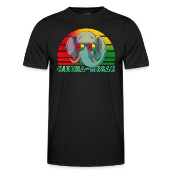 Guinea-Bissau - Männer Funktions-T-Shirt - Schwarz - Vorne - AI Model Male 178 dark (178cm)