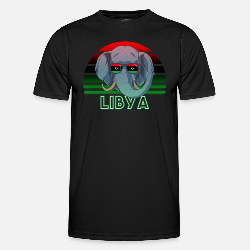 Libyen - Männer Funktions-T-Shirt - Schwarz