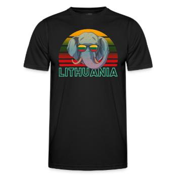 Lithuania - Men's Functional T-Shirt - black - Front - AI Model Male 178 dark (178cm)