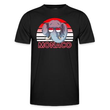 Monaco - Männer Funktions-T-Shirt - Schwarz - Vorne - AI Model Male 178 dark (178cm)