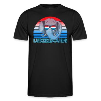 Luxemburg - Männer Funktions-T-Shirt - Schwarz - Vorne - AI Model Male 178 dark (178cm)