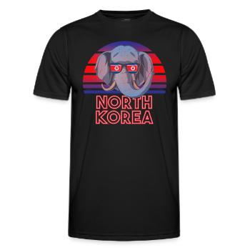 North Korea - Men's Functional T-Shirt - black - Front - AI Model Male 178 dark (178cm)