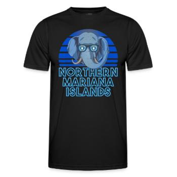 Nördliche Marianen - Männer Funktions-T-Shirt - Schwarz - Vorne - AI Model Male 178 dark (178cm)