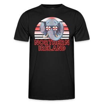 Irlande du Nord - T-shirt sport Homme - noir - Devant - AI Model Male 178 dark (178cm)