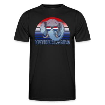 Niederlande - Männer Funktions-T-Shirt - Schwarz - Vorne - AI Model Male 178 dark (178cm)