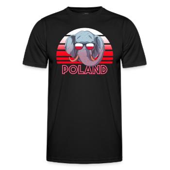 Polen - Männer Funktions-T-Shirt - Schwarz - Vorne - AI Model Male 178 dark (178cm)