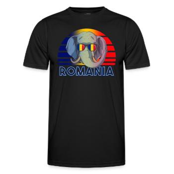 Rumänien - Männer Funktions-T-Shirt - Schwarz - Vorne - AI Model Male 178 dark (178cm)