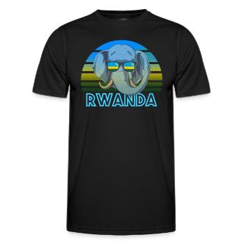 Ruanda - Männer Funktions-T-Shirt - Schwarz - Vorne - AI Model Male 178 dark (178cm)