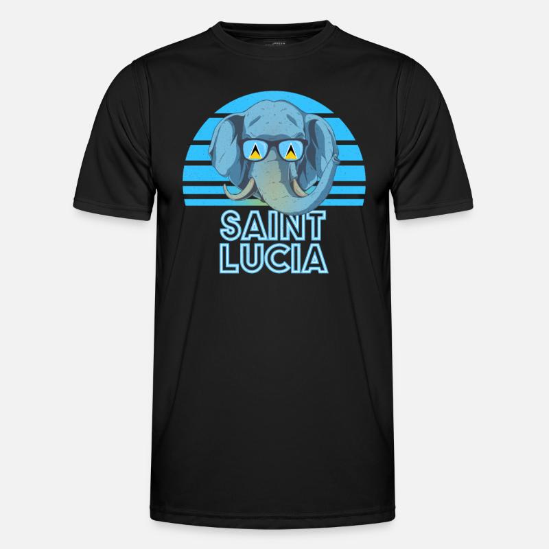 Saint Lucia Men's Functional T-Shirt