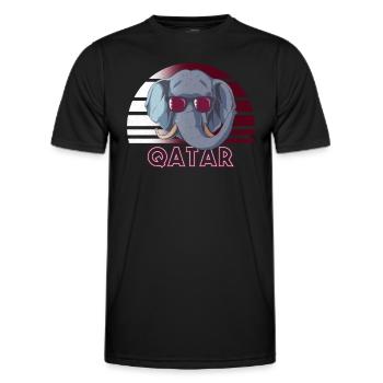 Qatar - T-shirt sport Homme - noir - Devant - AI Model Male 178 dark (178cm)