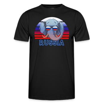 Russia - Men's Functional T-Shirt - black - Front - AI Model Male 178 dark (178cm)