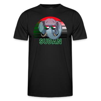 Sudan - Men's Functional T-Shirt - black - Front - AI Model Male 178 dark (178cm)