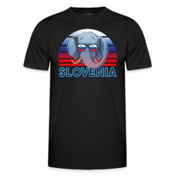 Slovenia - Men's Functional T-Shirt - black - Front - AI Model Male 178 dark (178cm)