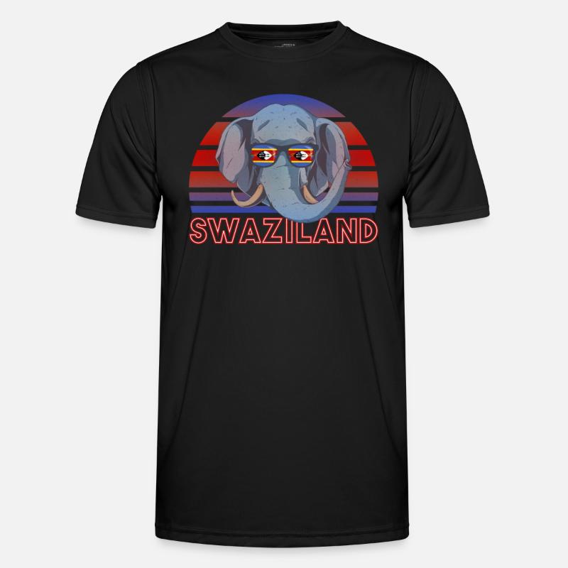 Swasiland - Männer Funktions-T-Shirt - Schwarz