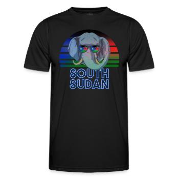 South Sudan - Men's Functional T-Shirt - black - Front - AI Model Male 178 dark (178cm)