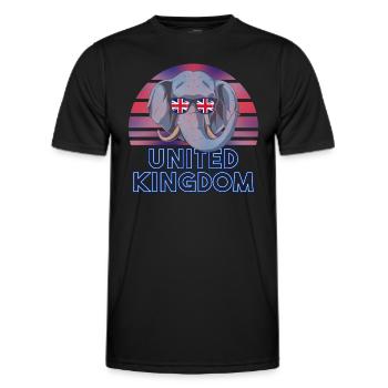 United Kingdom - Men's Functional T-Shirt - black - Front - AI Model Male 178 dark (178cm)