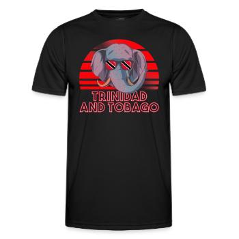 Trinité et Tobago - T-shirt sport Homme - noir - Devant - AI Model Male 178 dark (178cm)