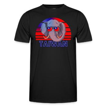 Taïwan - T-shirt sport Homme - noir - Devant - AI Model Male 178 dark (178cm)