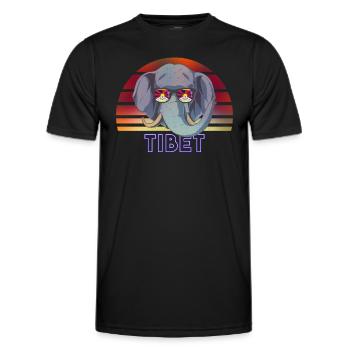 Tibet - Men's Functional T-Shirt - black - Front - AI Model Male 178 dark (178cm)